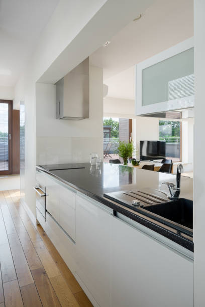 istock Kitchen area open to living room 1294691061