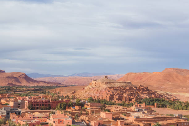 Ait Benhaddou is a historic fortified village in Morocco between the Sahara and Marrakech, noted for its ancient clay earthen architecture.