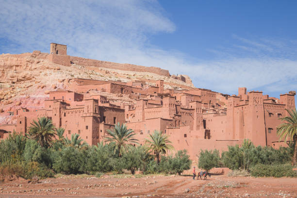 Ait Benhaddou is a historic fortified village in Morocco between the Sahara and Marrakech, noted for its ancient clay earthen architecture.