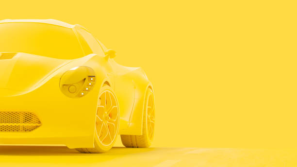 istock Yellow sport car. 1294704664