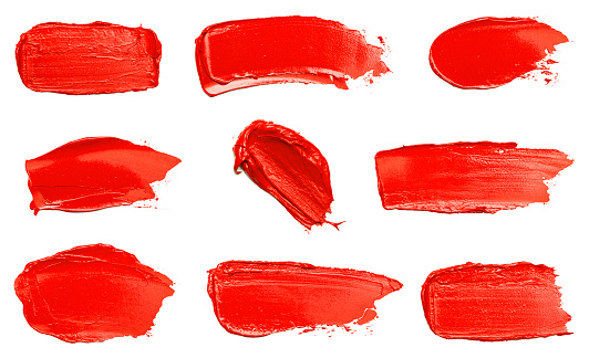 A Collection of Red Swatches Isolated on a White Background