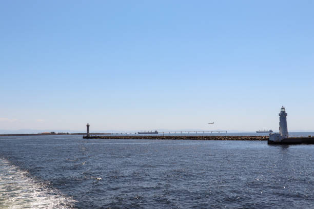 istock White lighthouse and maritime airport 1294713089