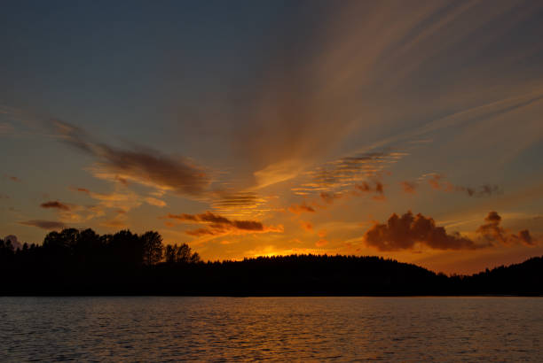 istock Autumn sunset on Ladoga 1294735815