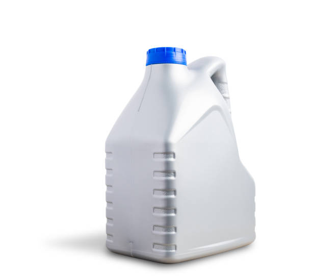 istock Gray plastic canister machine lubricating oil gallon bottle 4 liters 1294738897