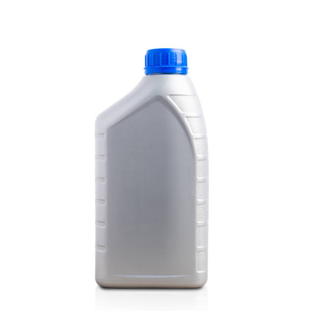 istock Gray plastic can machine lubricating oil bottle 1 liter 1294738909