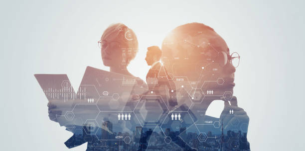 istock Business network concept. Human resources. Management strategy. 1294749095
