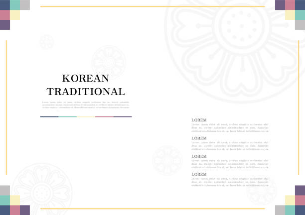 wzór tradycji koreańskiej - korean culture obrazy stock illustrations