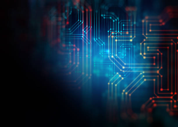istock 3d rendering  of Abstract futuristic blue circuit board and cpu 1294764881