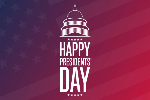 Happy Presidents' Day. The third Monday in February. Holiday concept. Template for background, banner, card, poster with text inscription. Vector EPS10 illustration. Happy Presidents' Day. The third Monday in February. Holiday concept. Template for background, banner, card, poster with text inscription. Vector EPS10 illustration president stock illustrations