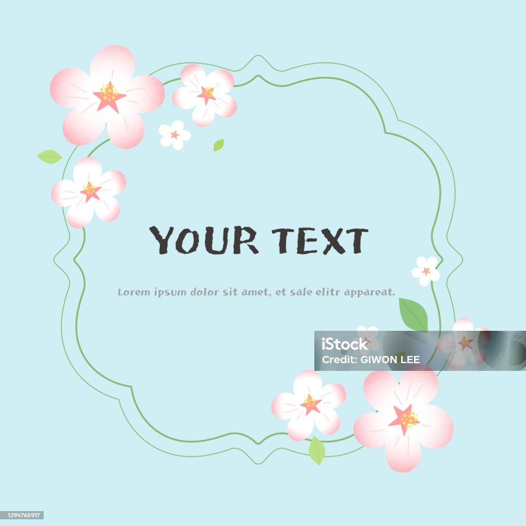 Spring Flower Frame Stock Illustration - Download Image Now - Blossom ...