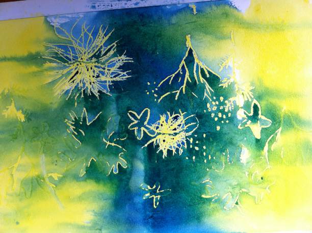 istock Children’s Crayon and Watercolour Art Work 1294768370