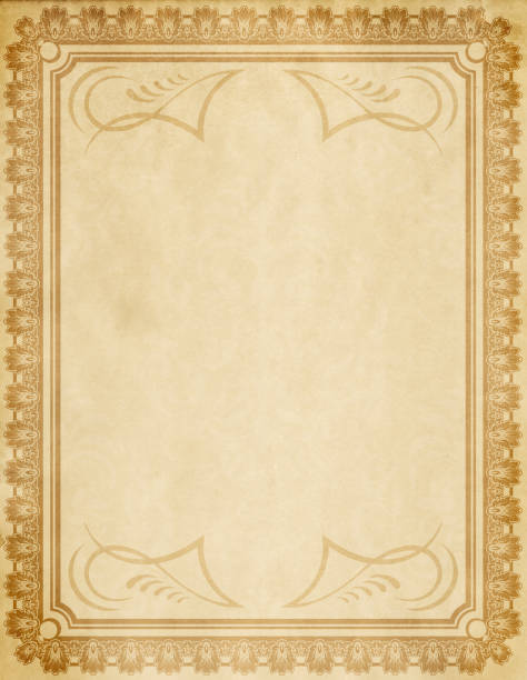 istock Old paper with vintage border. 1294772867