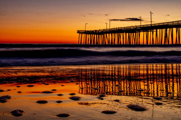 istock Sunrise reflections with the pier at Virginia Beach 1294773255