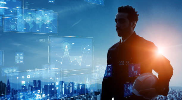 istock Industrial engineer concept. Professional occupation. Industrial technology. 1294781435