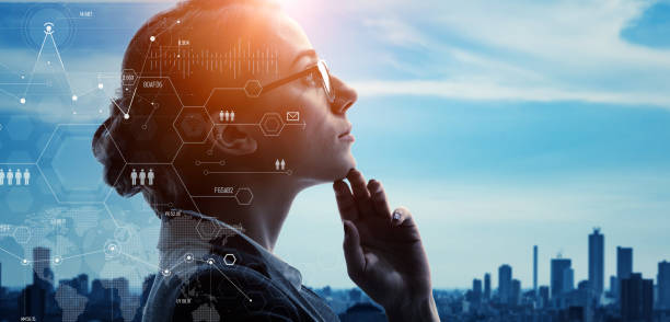 istock Business and technology concept. Management strategy. Marketing process. 1294781514