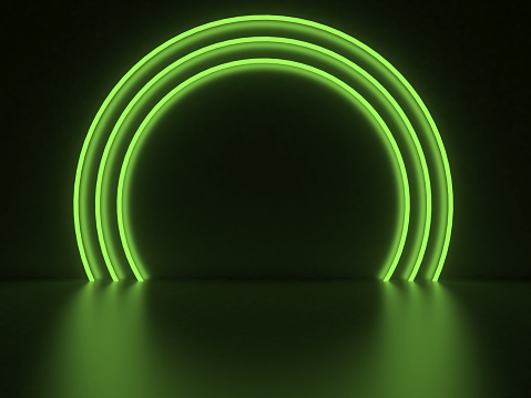 neon round frame