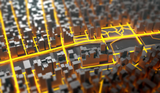 istock Futuristic mega cityscape 3d illustration 1294782416