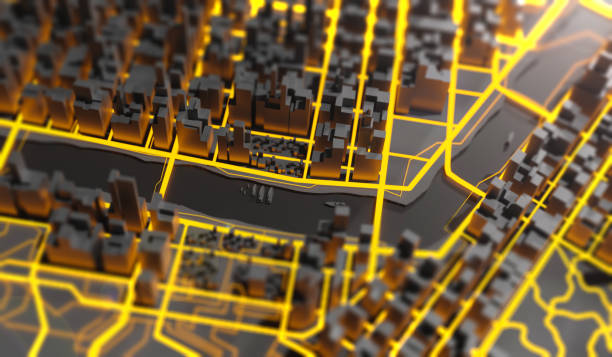 istock Futuristic mega cityscape 3d illustration 1294782418