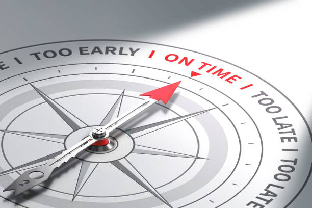 Choosing the right moment. business concept. 3d illustration