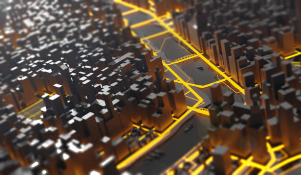 istock Futuristic mega cityscape 3d illustration 1294782961
