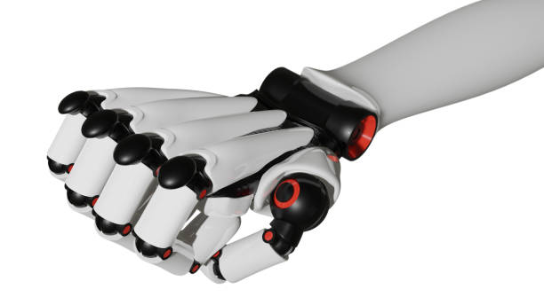 istock Robot hand showing thumbs up sign. Robotic technology. 3D rendering. 1294788523