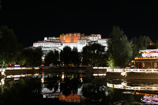 The potala palace at night, Tibet