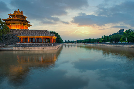 The Forbidden City in Beijing, China,Sunset
