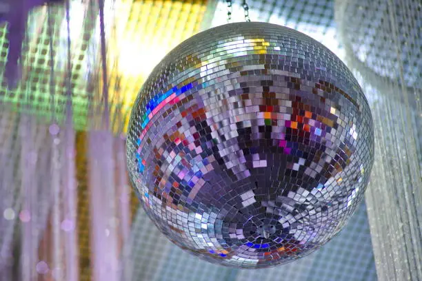 disco ball with cooler lights 70s