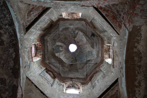 istock Dome in an old abandoned church, inside view 1294811661