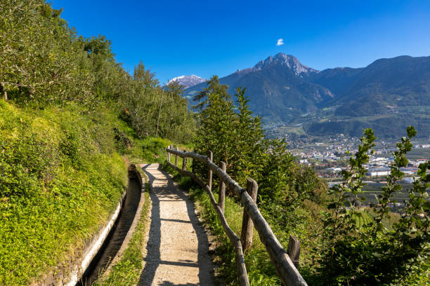 On the Marling Waalweg path above Meran, South Tyrol