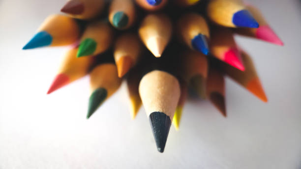 istock arranged color pencil then black color is differentiated 1294822316
