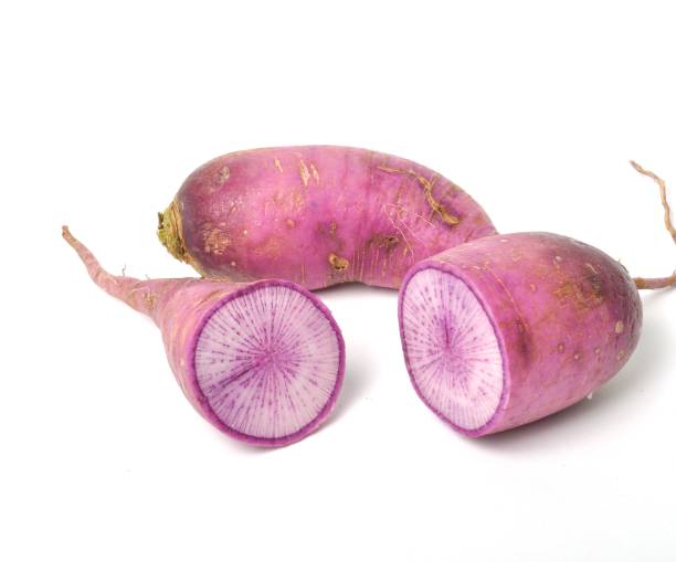istock Purple radish on a white background 1294822325