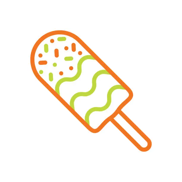 Vector illustration of Icecream thin line icon. Editable Stroke