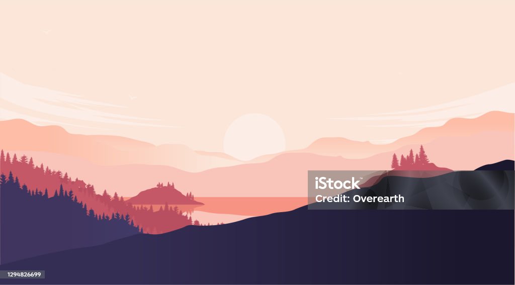 Wilderness Slideshow Background Wilderness Vector Background Stock Illustration - Download Image Now ...