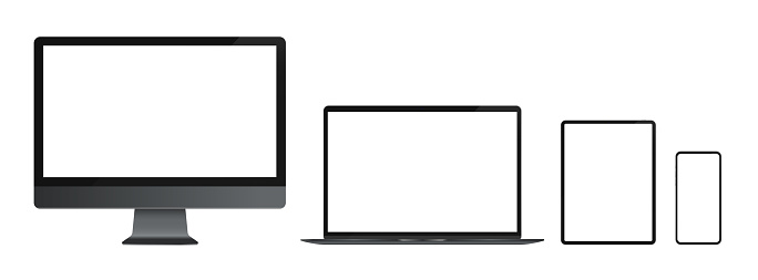 Transparent Computer Devices Computer Devices With Transparent Screens Stock Illustration - Download ...