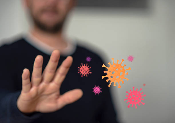 istock A man fights off the Corona virus! 1294829320