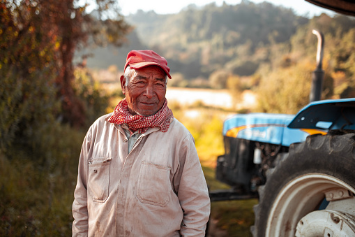 Portrait of Hispanic farm worker