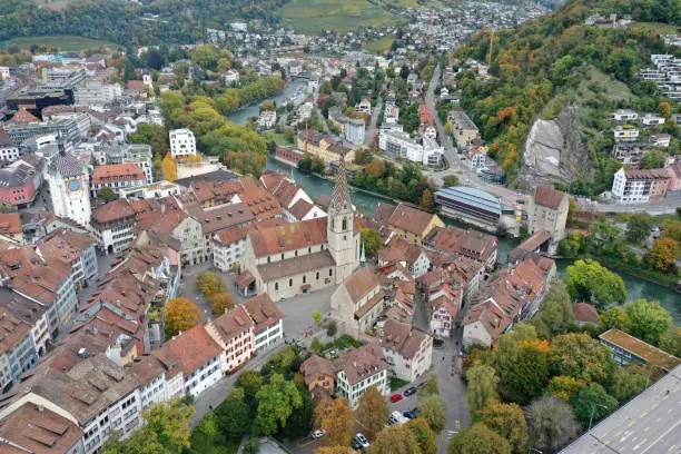 City Baden in Switzerland with its beatiful old town captured during autumn season. Baden which is located in the Canton of Aargau has a poplation of arround 18'000 citizen.