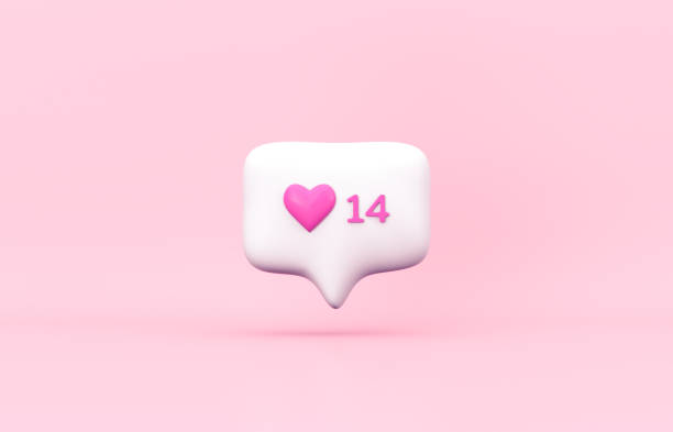 istock Abstract 3d social media notification love icon. Valentine's day concept. 1294837842