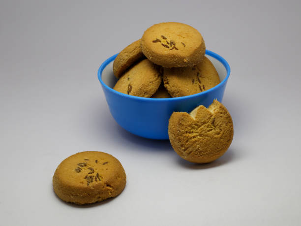 Cookies in a Bowl Isolated on a white background