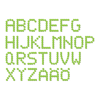 Green peas letter font