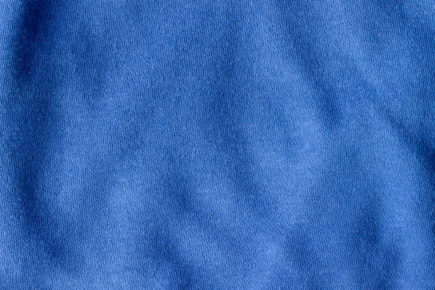 istock Cotton jersey fabric texture. Crumpled blue textile background 1294852776