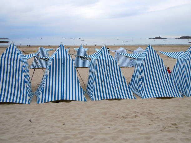 istock Tents on the beach - Dinard 1294853595