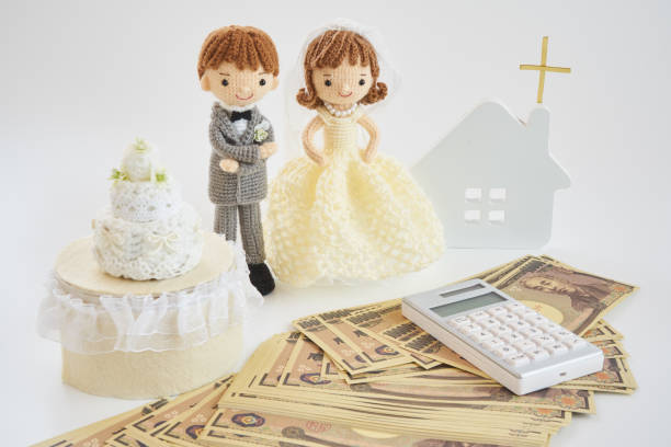 Small and cute Amigurumi doll.wedding