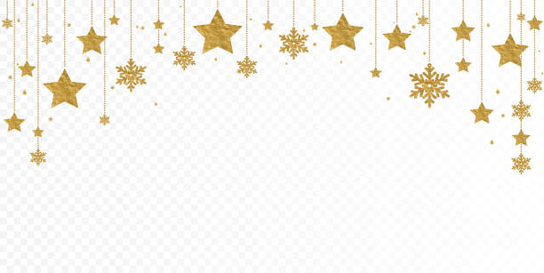 白い背景に隔離黄金のクリスマスの装飾 - christmas decoration点のイラスト素材／クリップアート素材／マンガ素材／アイコン素材