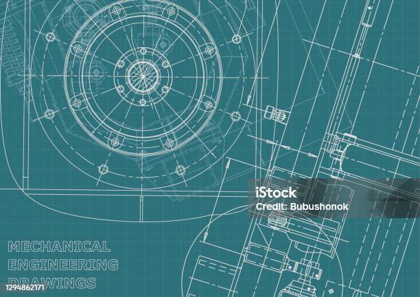 Computer Engineering Drawing Example Vector Engineering Illustration Computer Aided Design Systems ...