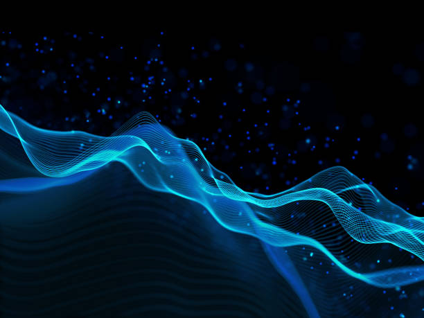 istock 3D modern technology background with flowing lines and floating particles design 1294862500