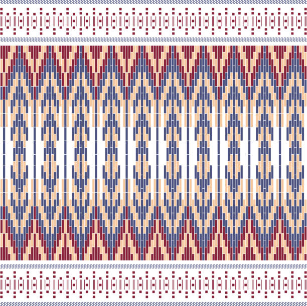 istock seamless ethnic pattern with geometric shapes. suitable used for print textile, sleeve, shirt, sarong, etc. beautiful design for fabric print 1294869439