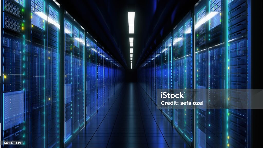 Server Room Network Server, Server Room, Big Data, Backup, Data Mining Network Server Stock Photo