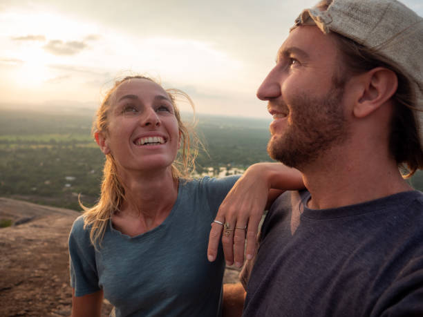 istock Couple side by side enjoys sunset in Sri Lanka 1294881255